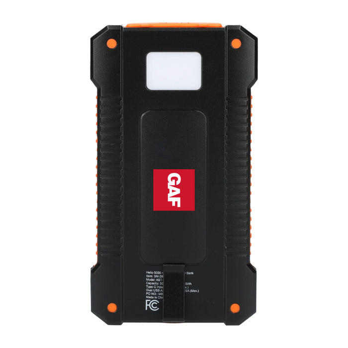 GAF - Helio 5000 mAh Solar Power Bank
